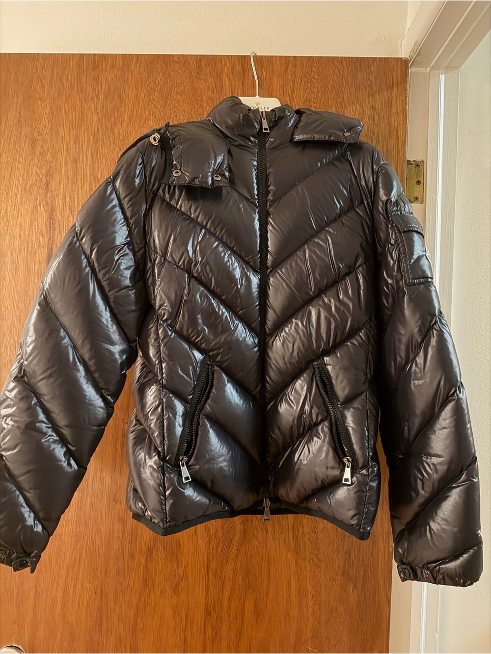 Moncler Black Brouel Short Down Coat Women